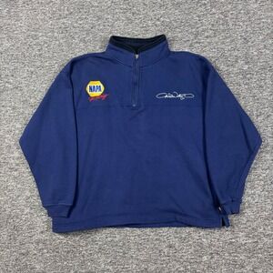 Vintage‎ 2000s Chase Authentics NAPA Racing Blue Quarter Zip Pullover Size  2XL